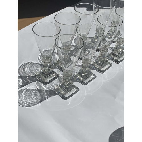 2 - A LARGE COLLECTION OF 20TH CENTURY DRINKING GLASSES including a set of ten baccarat style vine flute... 