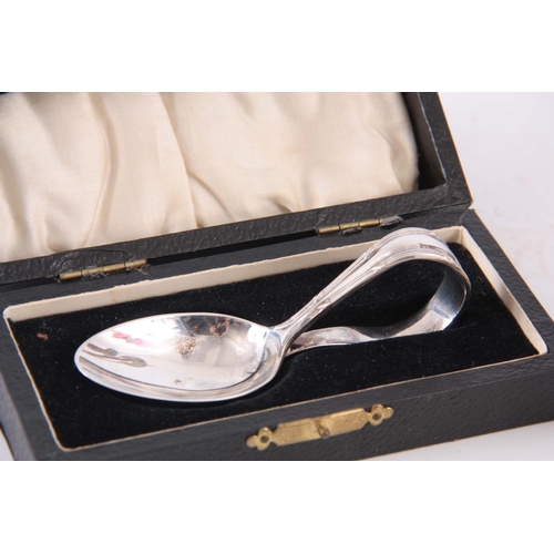 223 - A SILVER CADY SPOON in original fitted box, app. 27.7g Ð Martin Hall & Co. Sheffield, 1930. Together... 