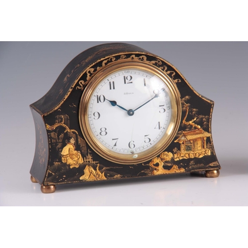 942 - TWO EARLY 20th CENTURY MANTEL CLOCKS both with French movements 18.5cm high and 13cm high (2)