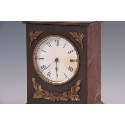 942 - TWO EARLY 20th CENTURY MANTEL CLOCKS both with French movements 18.5cm high and 13cm high (2)