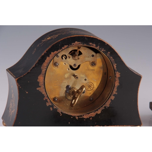 942 - TWO EARLY 20th CENTURY MANTEL CLOCKS both with French movements 18.5cm high and 13cm high (2)