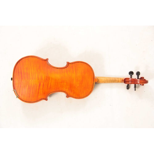 323 - AN ENGLISH FULLSIZE VIOLIN BY E. W. SAUNDERS dated London 1938 length of back 355mm AND ANOTHER FULL... 