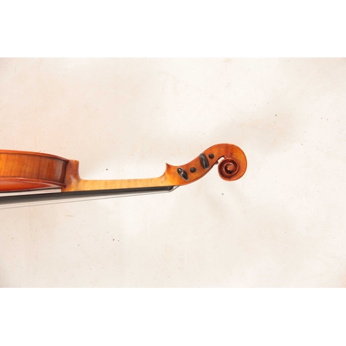 323 - AN ENGLISH FULLSIZE VIOLIN BY E. W. SAUNDERS dated London 1938 length of back 355mm AND ANOTHER FULL... 