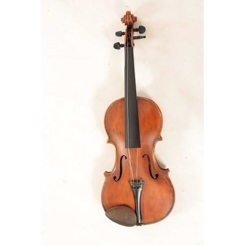 323 - AN ENGLISH FULLSIZE VIOLIN BY E. W. SAUNDERS dated London 1938 length of back 355mm AND ANOTHER FULL... 