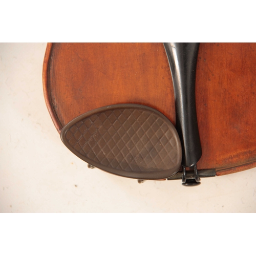 323 - AN ENGLISH FULLSIZE VIOLIN BY E. W. SAUNDERS dated London 1938 length of back 355mm AND ANOTHER FULL... 