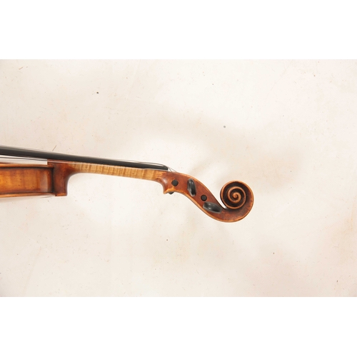 323 - AN ENGLISH FULLSIZE VIOLIN BY E. W. SAUNDERS dated London 1938 length of back 355mm AND ANOTHER FULL... 