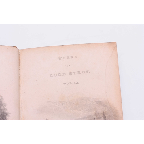 326 - WORKS OF LORD BYRON  VOL.IX London published by John Murray, Albemarle Street 1832 - marbled card co... 