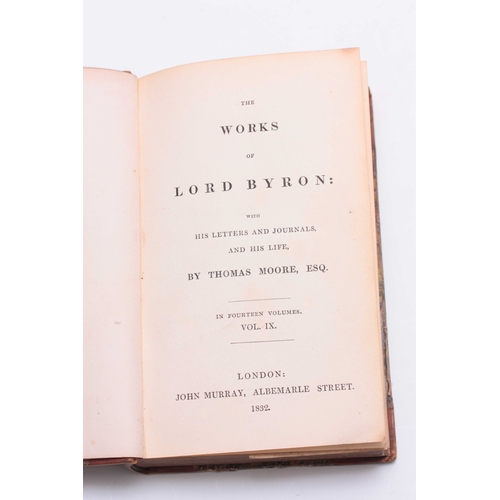 326 - WORKS OF LORD BYRON  VOL.IX London published by John Murray, Albemarle Street 1832 - marbled card co... 