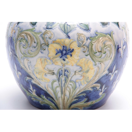 51 - AN UNUSUAL MACINTYRE AND CO LARGE BULBOUS FLORIAN WARE VASE DESIGNED BY WILLIAM MOORCROFT intricatel... 