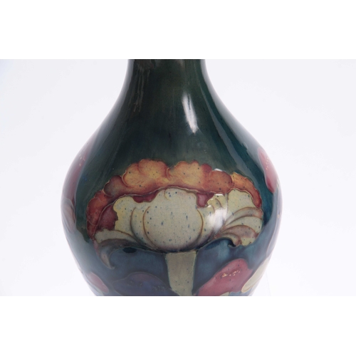 52 - A MOORCROFT CLAREMONT BALUSTER VASE the body decorated with a continuous band of unusual toadstools ... 