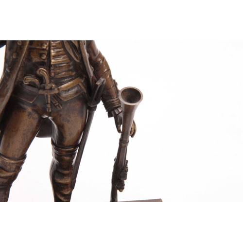 500 - A 19TH CENTURY BRONZE FIGURE depicting the french naval officer Charles Rigault de Genouilly, 23cm h... 