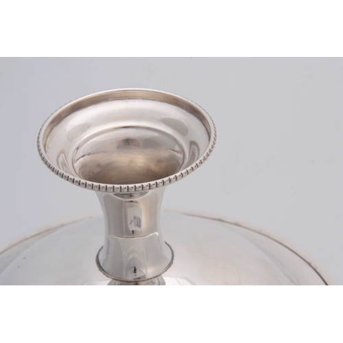 575 - A 20TH CENTURY SILVER PEDESTAL DISH - Birmingham 1969 14.5cm diameter 9cm high.