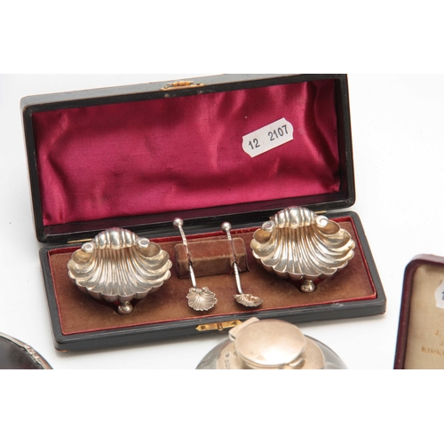 604 - A SELECTION OF SILVER ITEMS INCLUDING a Dressing table Mirror, Sheild Pendant, Dressing Table Brush,... 