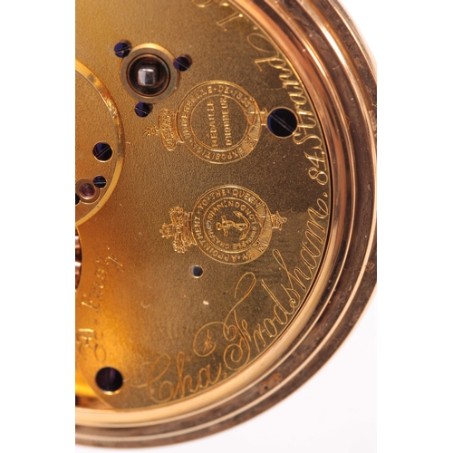 635 - CHARLES FRODSHAM, LONDON. AN EXHIBITION QUALITY 18CT GOLD AND ENAMEL HALF HUNTER POCKET WATCH  havin... 