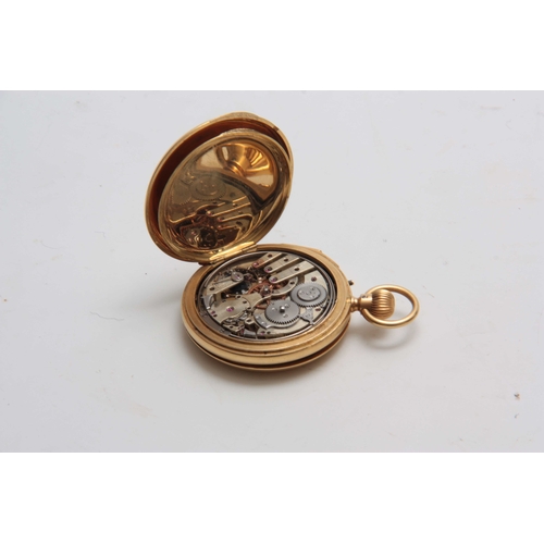 638 - DENT, 53 COCKSPUR St. LONDON. A RARE 18ct FULL HUNTER MINUTE REPEATING POCKET WATCH with engine turn... 