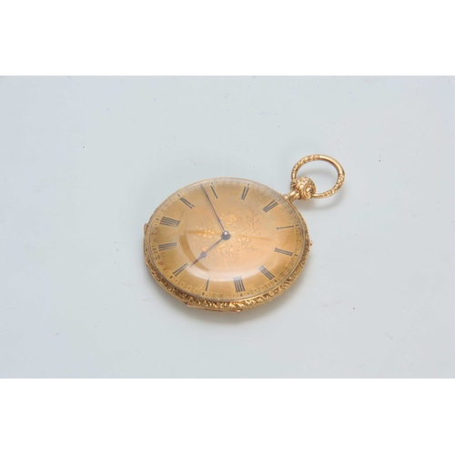 639 - AN EARLY 20th CENTURY OVERSIZED FRENCH 18CT GOLD OPEN FACE QUARTER REPEATING POCKET WATCH the engine... 