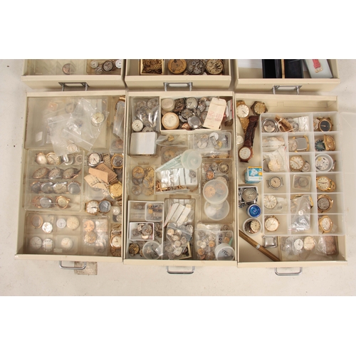 645 - A LARGE COLLECTION OF WRIST WATCH SPARES AND REPAIRS