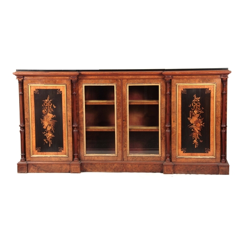 1024 - JOHN TAYLOR & SONS EDINBURGH, A GOOD QUALITY 19TH CENTURY MARQUETRY, BURR WALNUT AND EBONISED INVERT... 