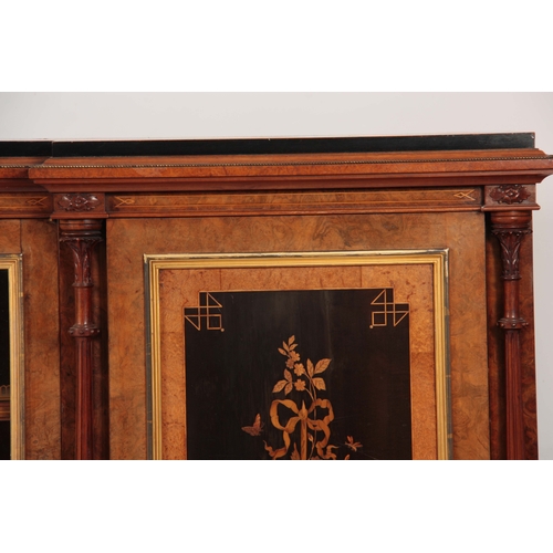 1024 - JOHN TAYLOR & SONS EDINBURGH, A GOOD QUALITY 19TH CENTURY MARQUETRY, BURR WALNUT AND EBONISED INVERT... 