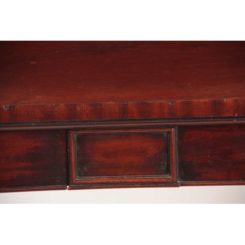 1066 - AN EALY 19th CENTURY FIGURED MAHOGANY GILLOWS STYLE SERVING TABLE stamped to the draw 