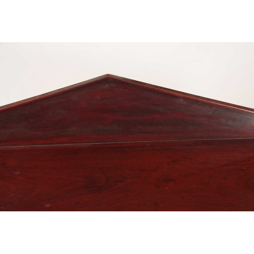 1066 - AN EALY 19th CENTURY FIGURED MAHOGANY GILLOWS STYLE SERVING TABLE stamped to the draw 