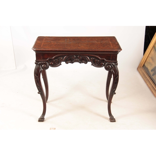 1078 - AN UNUSUAL GEORGE I EARLY 18TH CENTURY BURR WALNUT SIDE TABLE with veneered cross-banded top with st... 