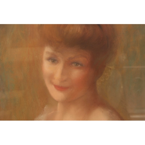 765 - CYPRIEN EUGENE BOULET (1877-1927) AN EARLY 20TH CENTURY PASTEL PORTRAIT of a young lady 'Jevne Fille... 