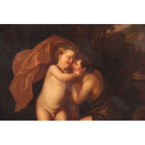 768 - AFTER ANTHONY VAN DYCK, AN 18TH CENTURY OIL ON CANVAS COPY OF AN OLD MASTER depicting the Infant Chr... 