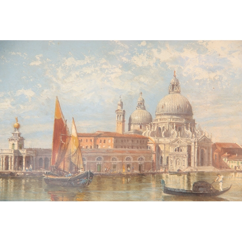 773 - ANTONIETTA BRANDEIS 1848-1926 - OIL ON PANEL The Church of St Mary, Grand Canal, Venice 15.5cm by 22... 