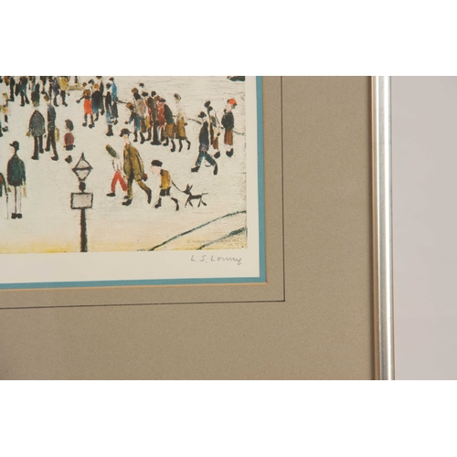 803 - L.S.LOWRY SIGNED PRINT 'FERRY BOATS' published by the Fine Art Guild, signed to lower right and blin... 