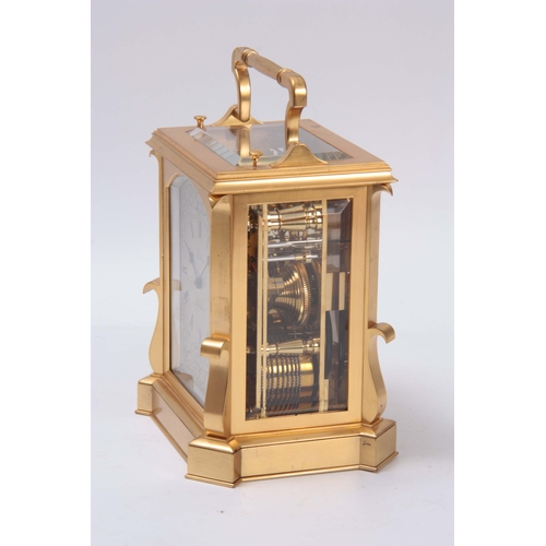 814 - DESBOIS, LONDON. A FINE ENGLISH MID 19th CENTURY GIANT DOUBLE FUSEE REPEATING CARRIAGE CLOCK the gil... 