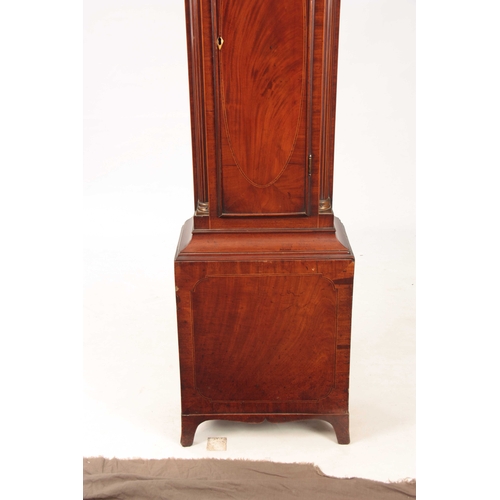 828 - JOHN HALLIFAX, LONDON. A QUARTER CHIMING FIGURED MAHOGANY LONGCASE CLOCK the case with pagoda hood o... 