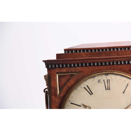 831 - DESBOIS  GRAYS INN PASSAGE (LOND0N)  A LATE REGENCY BRASS INSET MAHOGANY BRACKET CLOCK with ebonized... 