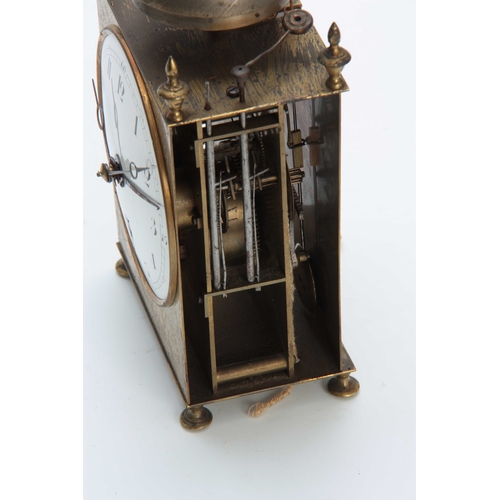 839 - AN EARLY 19th CENTURY FRENCH CAPUCINE CLOCK WITH ALARM the case of typical form surmounted by an urn... 