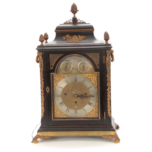 841 - THOMAS HUNTER, LONDON A FINE GEORGE III EBONISED AND ORMOLU MOUNTED BRACKET CLOCK the classic bell t... 