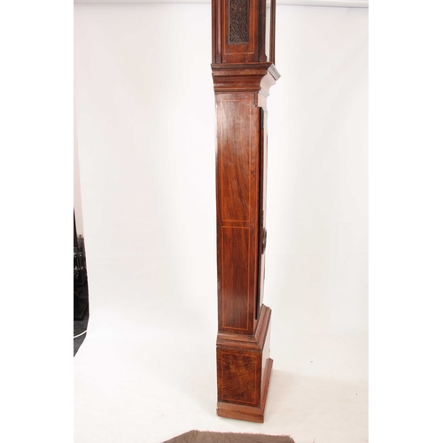 848 - PIETER KLOCK, AMSTERDAM AN EARLY 18th CENTURY WALNUT AND ARABESQUE MARQUETRY LONGCASE CLOCK having a... 