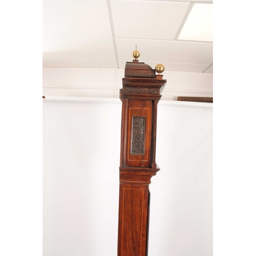 848 - PIETER KLOCK, AMSTERDAM AN EARLY 18th CENTURY WALNUT AND ARABESQUE MARQUETRY LONGCASE CLOCK having a... 