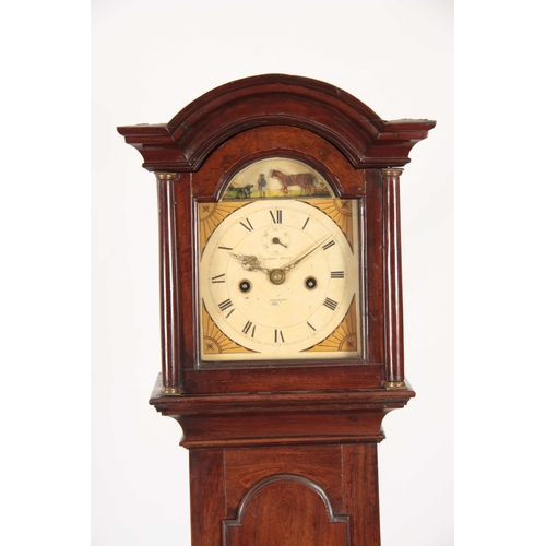 850 - RICHARD SMITH, NEWPORT A 19TH CENTURY MINIATURE 8-DAY LONGCASE CLOCK having an 8