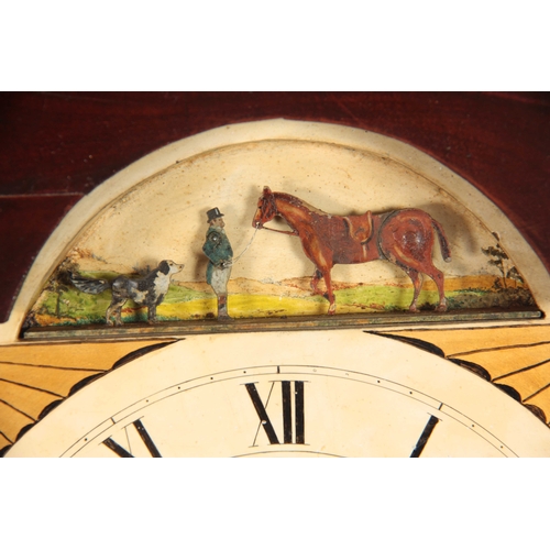 850 - RICHARD SMITH, NEWPORT A 19TH CENTURY MINIATURE 8-DAY LONGCASE CLOCK having an 8