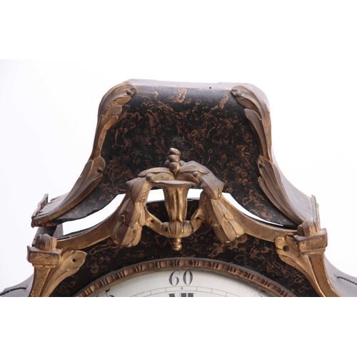 858 - ROBERT & COURVOISIER. No. 7557 A LATE 18th CENTURY SWISS GILT BRASS MOUNTED LACQUERED GRAND SONNERIE... 