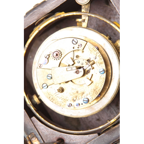 864 - MORRIS TOBIAS, 31 MINORIES, LONDON. No. 473. A REGENCY 2 -DAY MARINE CHRONOMETER with brass-bound ma... 