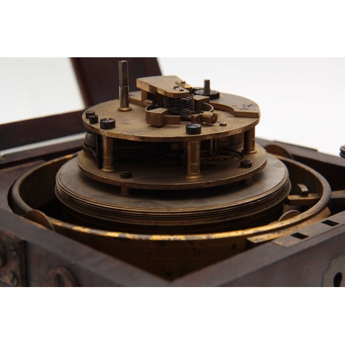 864 - MORRIS TOBIAS, 31 MINORIES, LONDON. No. 473. A REGENCY 2 -DAY MARINE CHRONOMETER with brass-bound ma... 