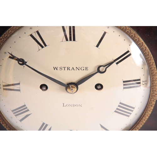 867 - W STRANGE. LONDON A LATE REGENCY FIGURED MAHOGANY BRACKET CLOCK the gothic style case with brass mou... 