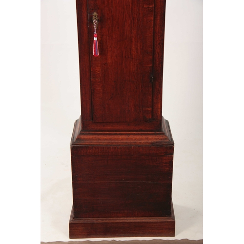 868 - FRANCIS MOORE, FERRYBRIDGE A MID 18th CENTURY EIGHT-DAY LONGCASE CLOCK the slender oak case  having ... 