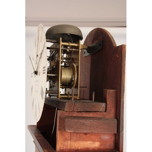 870 - SIMMONS, COLMAN St. LONDON A REGENCY FIGURED MAHOGANY DOMESTIC REGULATOR LONGCASE CLOCK the hood wit... 