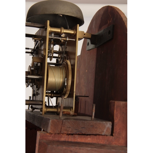 870 - SIMMONS, COLMAN St. LONDON A REGENCY FIGURED MAHOGANY DOMESTIC REGULATOR LONGCASE CLOCK the hood wit... 