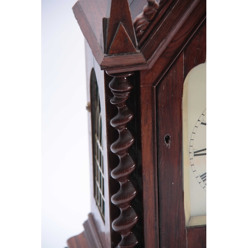 871 - FRODSHAM, GRACECHURCH ST. LONDON A MID 19th CENTURY GOTHIC ROSEWOOD BRACKET CLOCK having an architec... 