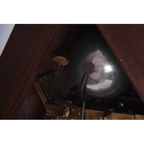 873 - M. BEAL, SHEFFIELD A GOTHIC OAK CASED TRIPLE FUSEE BRACKET CLOCK the case with gothic carved panels ... 