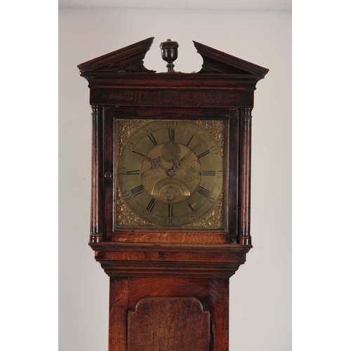 878 - JONAS BARBER  WINSTER NO 604  AN 18TH CENTURY OAK 30 HOUR LONGCASE CLOCK the 11