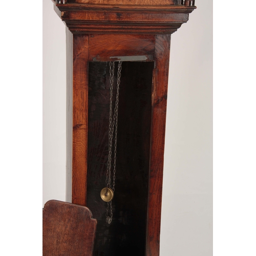 878 - JONAS BARBER  WINSTER NO 604  AN 18TH CENTURY OAK 30 HOUR LONGCASE CLOCK the 11